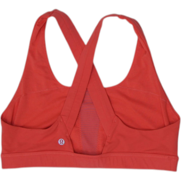 Ladies Lululemon Sports Bra Orange Cross-back Seamless Sweat-wicking