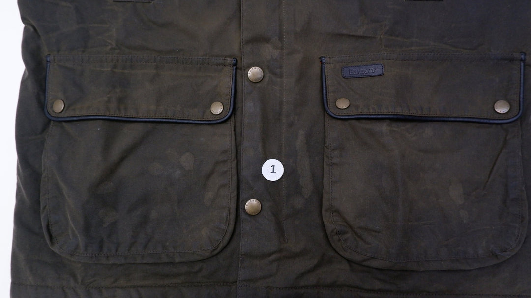 Mens Barbour Hartlington Wax Button Jacket Olive | Migration_Jackets UAENAT20 - View 6 | Fashion Rerun