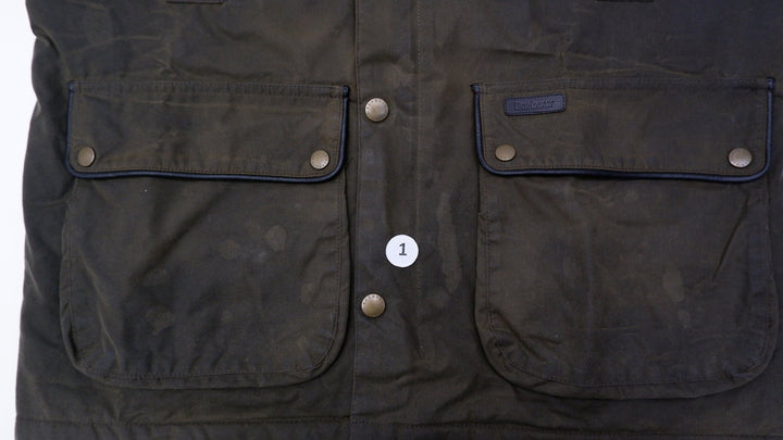 Mens Barbour Hartlington Wax Button Jacket Olive | Migration_Jackets UAENAT20 - View 6 | Fashion Rerun
