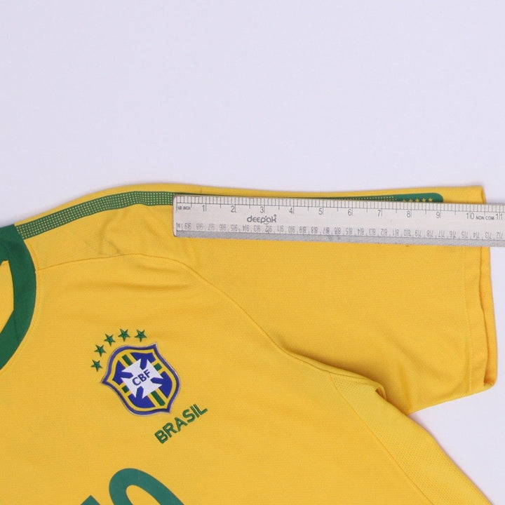 Mens 2010 Nike Brazil Home Football Jersey #10 Size L