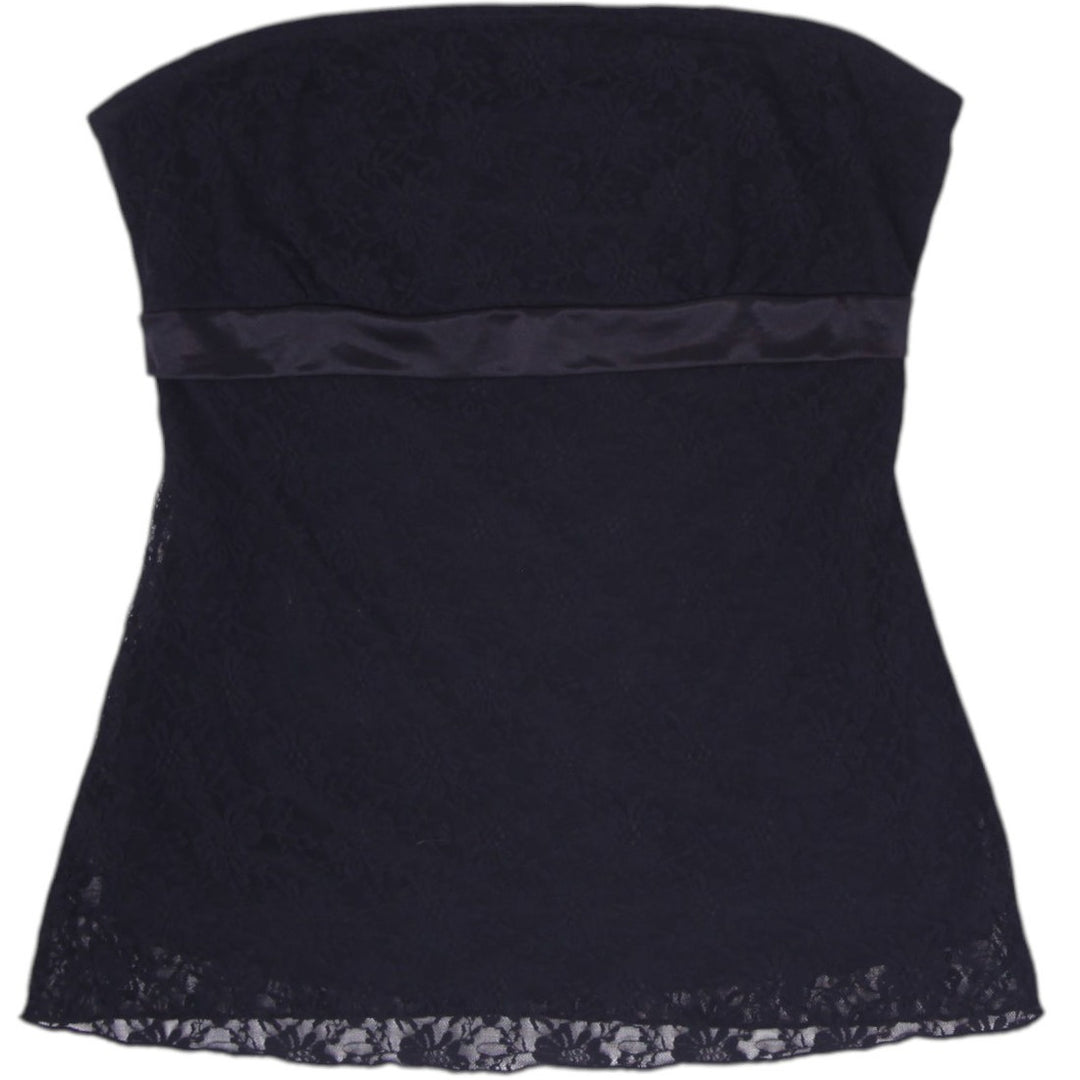Y2K Ladies Maurices Lace Strapless Tube Top Size M