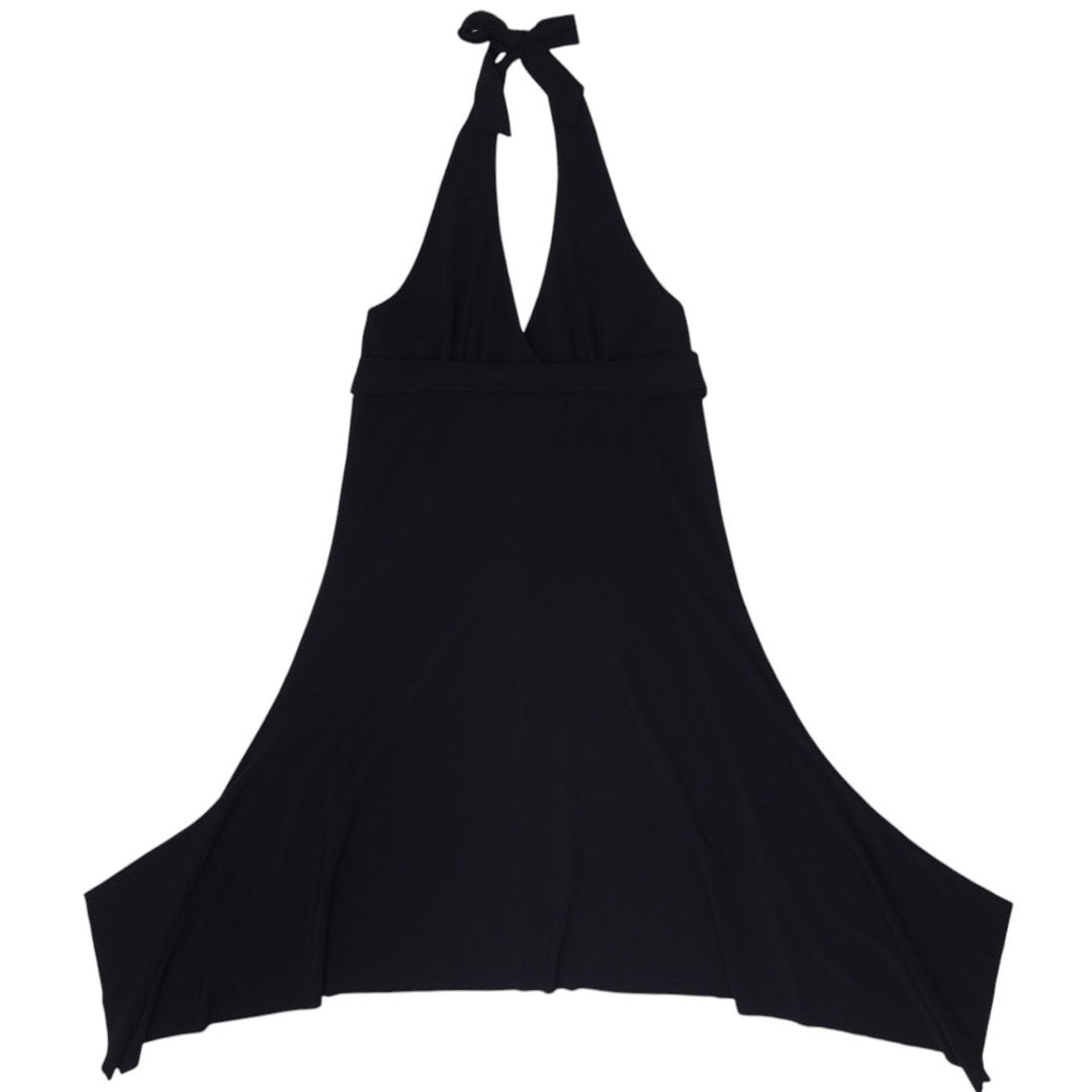 Y2K Ladies City Talk Black Halter Dress Size L