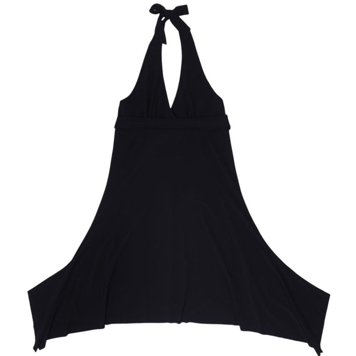 Y2K Ladies City Talk Black Halter Dress Size L