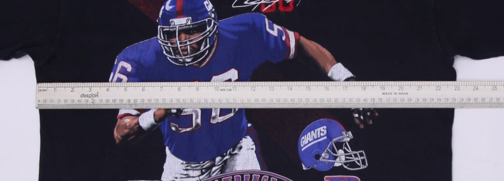 Vintage 90s USA Nutmeg Black NFL New York Giants Lawrence Taylor Made in USA | Migration_T-Shirts - View 6 | Fashion Rerun