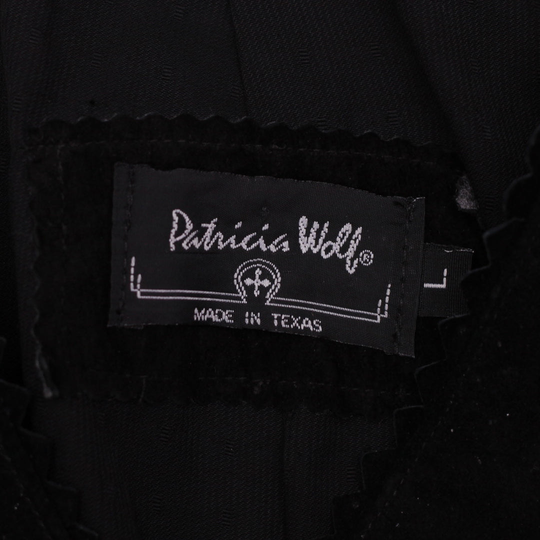 Vintage Patricia Wolf Black Suede Embellished Jacket Size L Made in Texas - Fashion Rerun Vintage Migration_Jacket