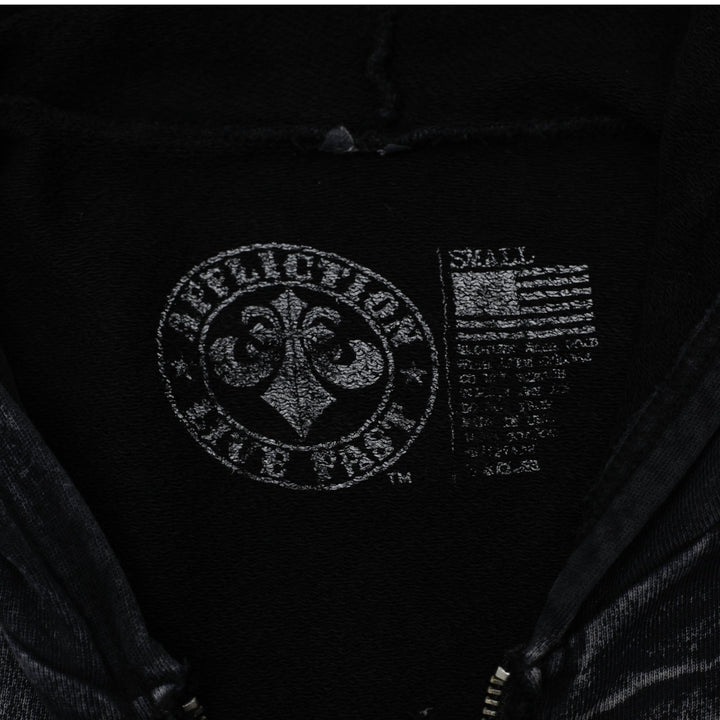 Y2K Ladies Affliction Live Fast Beaded Zip Up Pullover Hoodie Small