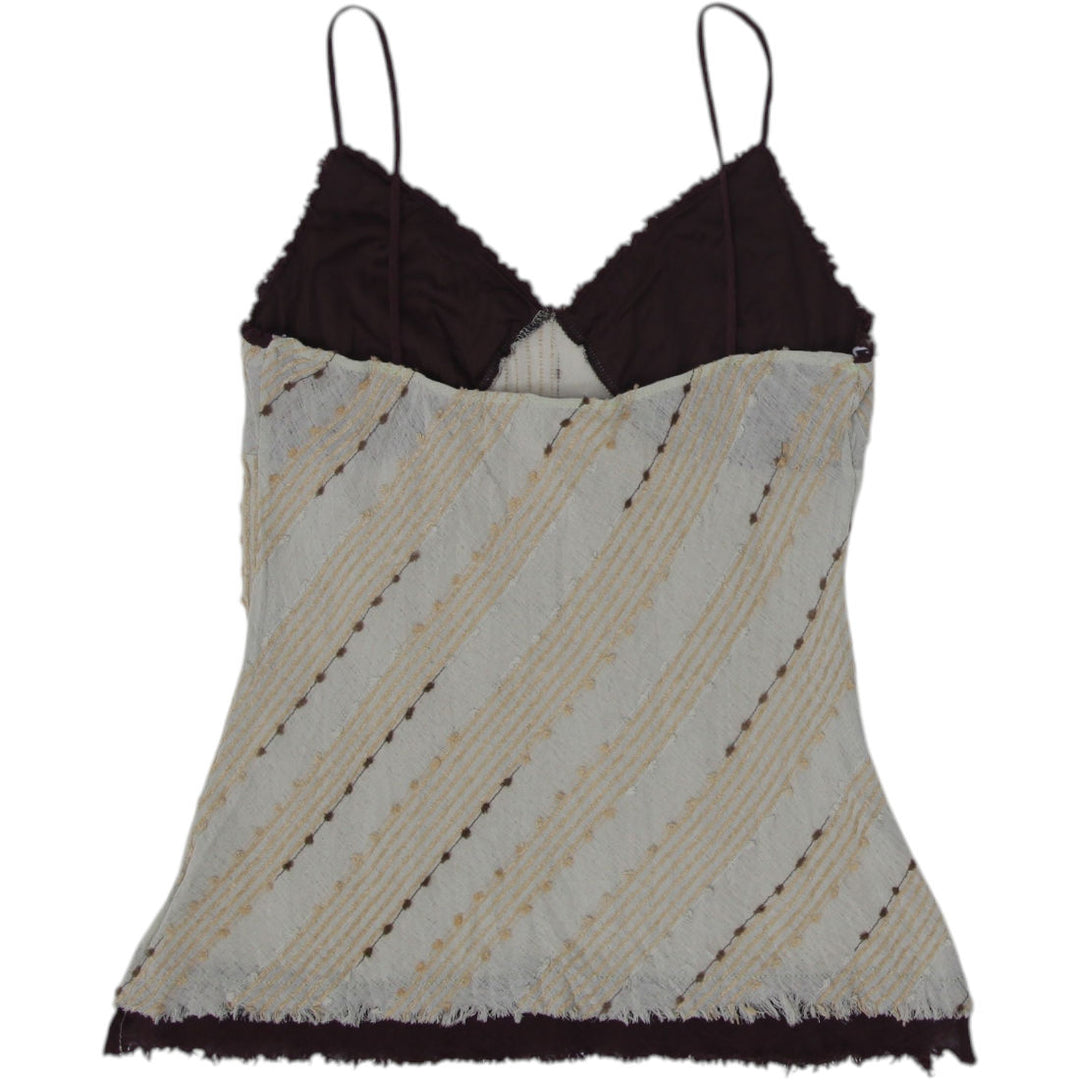 Y2K Ladies Camisole Lace Spaghetti Strappy Top Size XS | Migration_Y2K Tops - Side View | Fashion Rerun