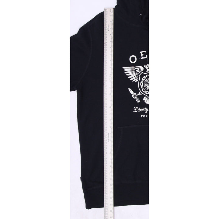 Mens Obey Hoodie Black Graphic Liberty Sweatshirt | Migration_Hoodies SW COLLECTION - View 8 | Fashion Rerun