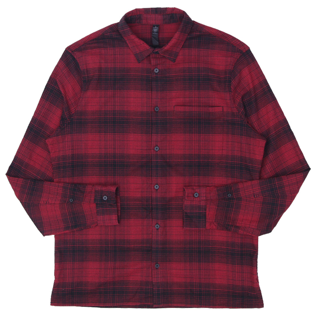 Shop Mens Lululemon Red / Black Flannel Shirt