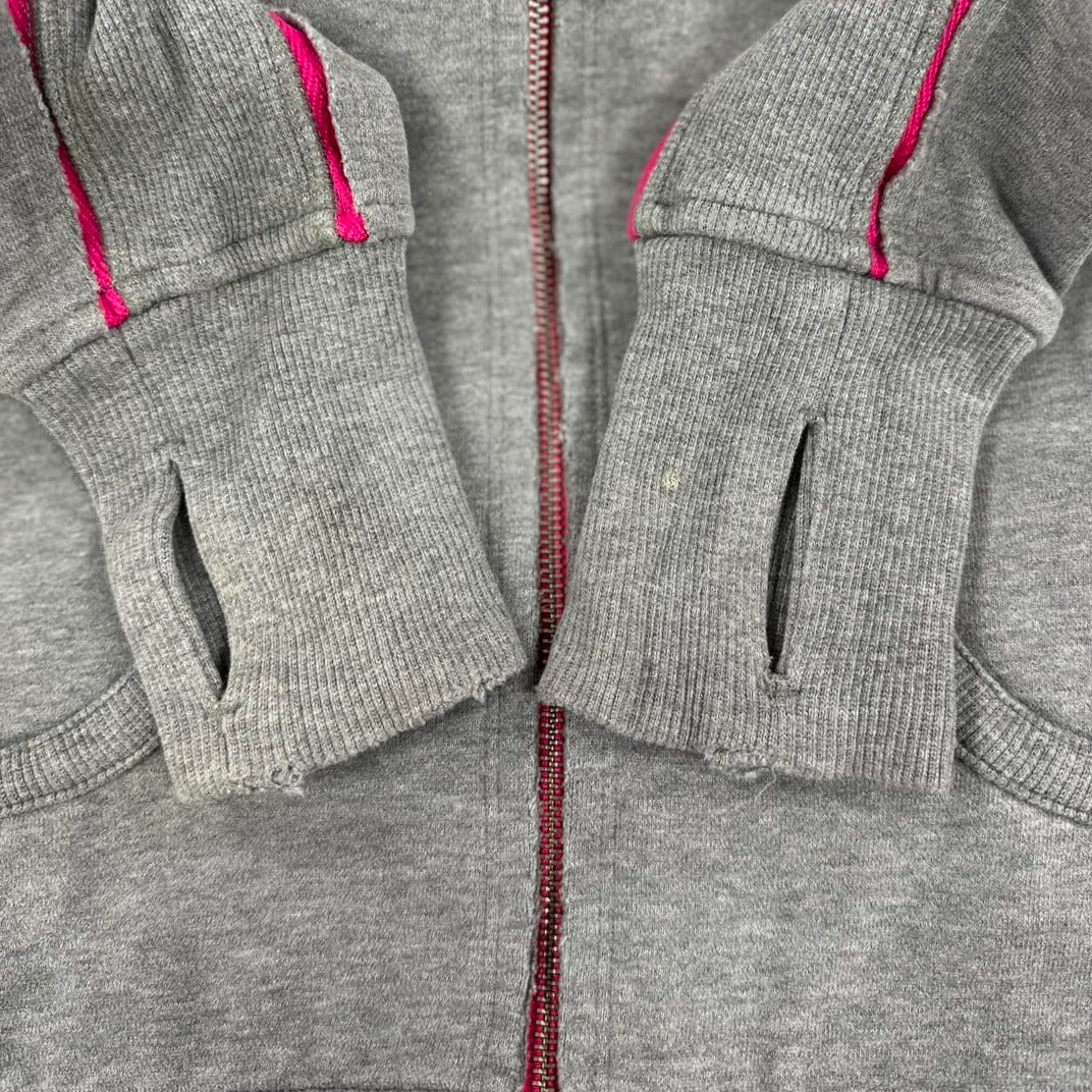 Ladies Lululemon Full Zip Hoodie Gray Pink