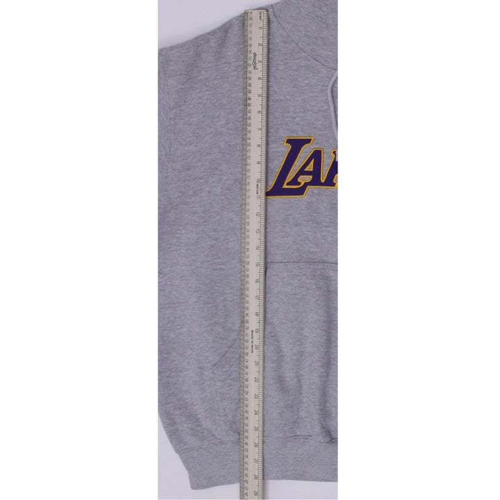 Vintage Mens Nike Lakers Hoodie Gray Sweatshirt Logo NBA Size XL