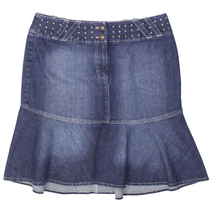 Y2K Ladies Bobo Zander Jeans Ruffle Hem Denim Skirt