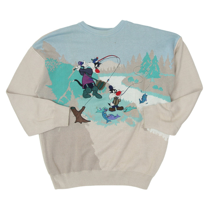 Vintage Looney Tunes Fishing Knit Sweater
