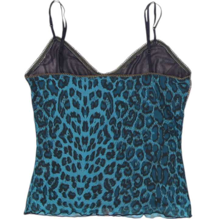 Y2K Ladies Patchwork Animal Print Top Size L | Migration_Y2K Tops - Side View | Fashion Rerun