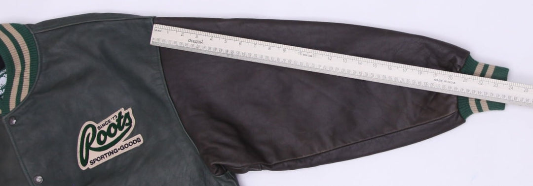 Vintage Roots Made In Canada Sporting Goods Leather Jacket Large 100 Leather | Migration_Jackets - View 7 | Fashion Rerun