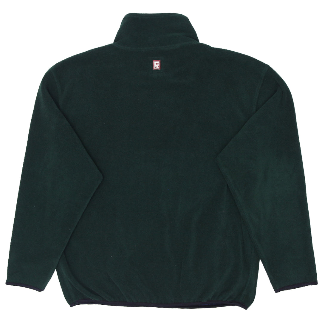 Vintage Chaps Ralph Lauren Embroidered Quarter Zip Fleece Pullover Size L, Green - Fashion Rerun Vintage Migration_Sweaters