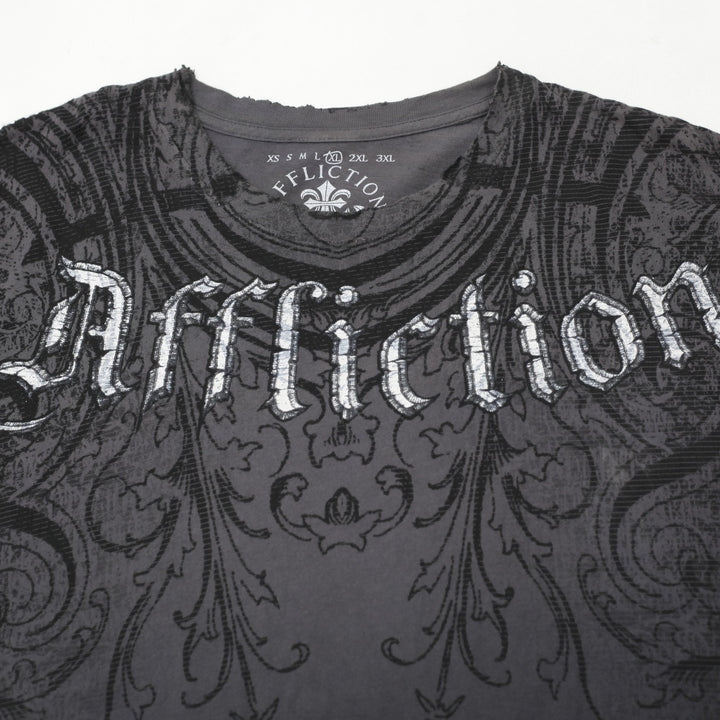 Y2K Men’s Affliction Skull Graphic Embroidered T-Shirt Size XL | Migration_T-Shirts SW COLLECTION - View 6 | Fashion Rerun