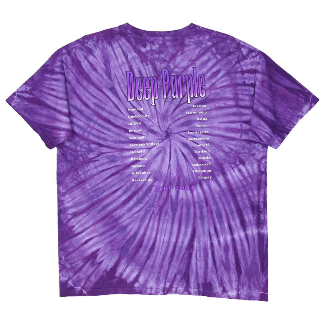 Shop Mens Deep Purple Band Tie Dye Tour 2024 T-Shirt | Fashion Rerun