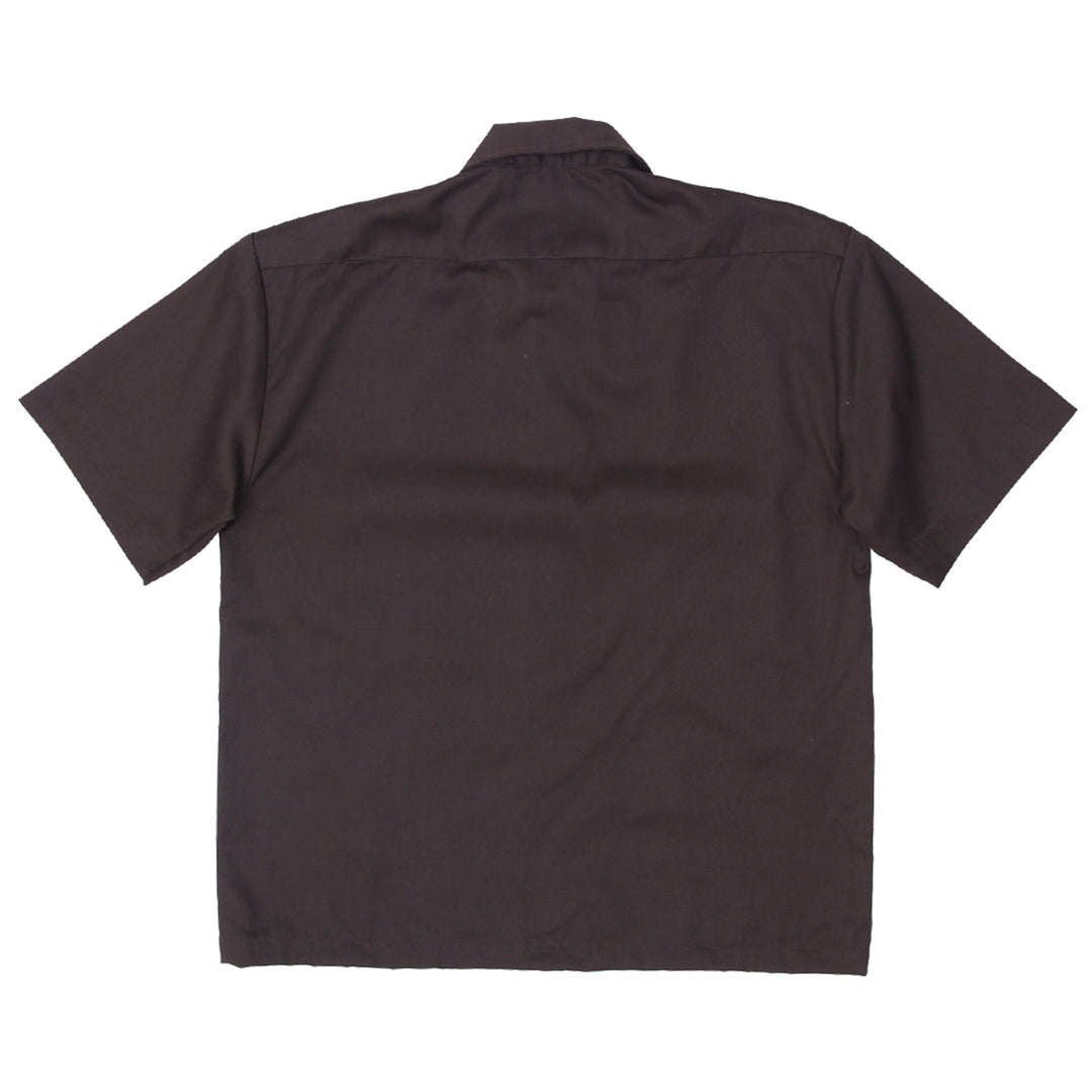 Mens Dickies Customized UPS Crop Work Shirt Brown - Fashion Rerun Vintage Migration_Shirt