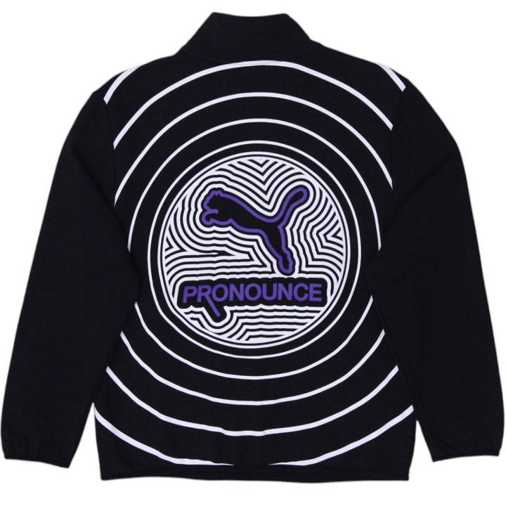 Mens Puma Pronounce Black Quarter Zip Jacket