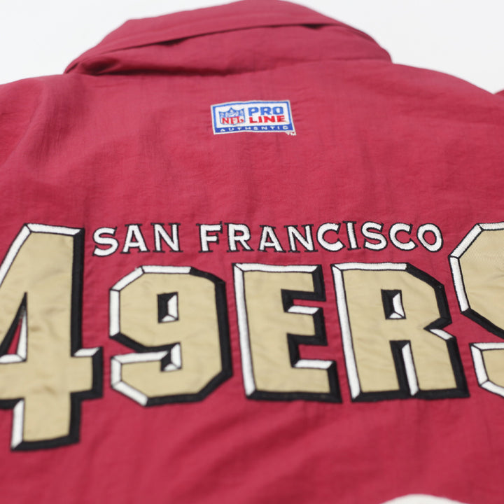 Vintage Logo Athletic NFL Pro Line San Francisco 49Ers Quilted Lined Jacket Size M - Fashion Rerun Vintage Migration_Jacket