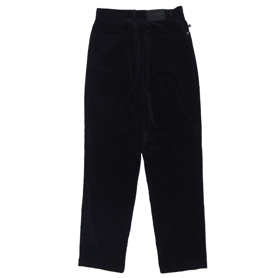 Ladies Ralph Lauren Black Velour Pants - Fashion Rerun Vintage Migration_Pants