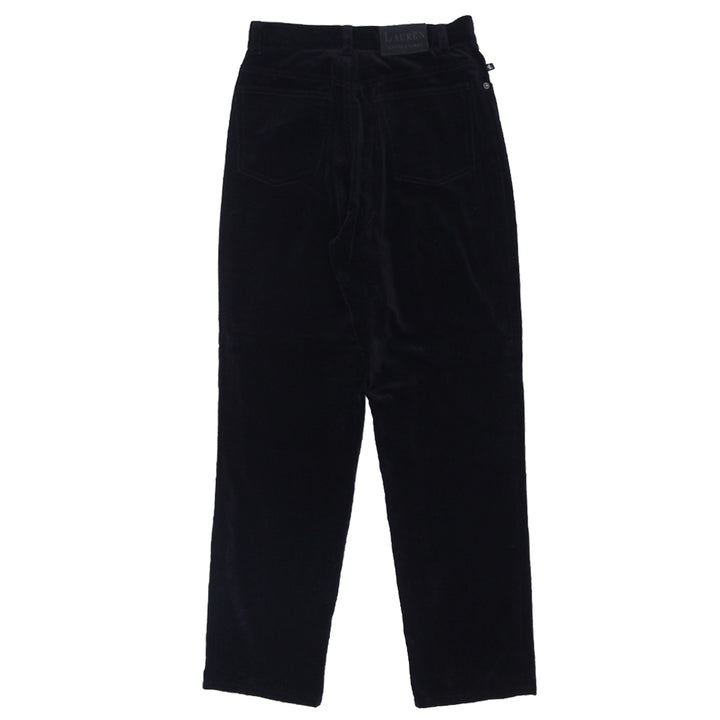 Ladies Ralph Lauren Black Velour Pants - Fashion Rerun Vintage Migration_Pants