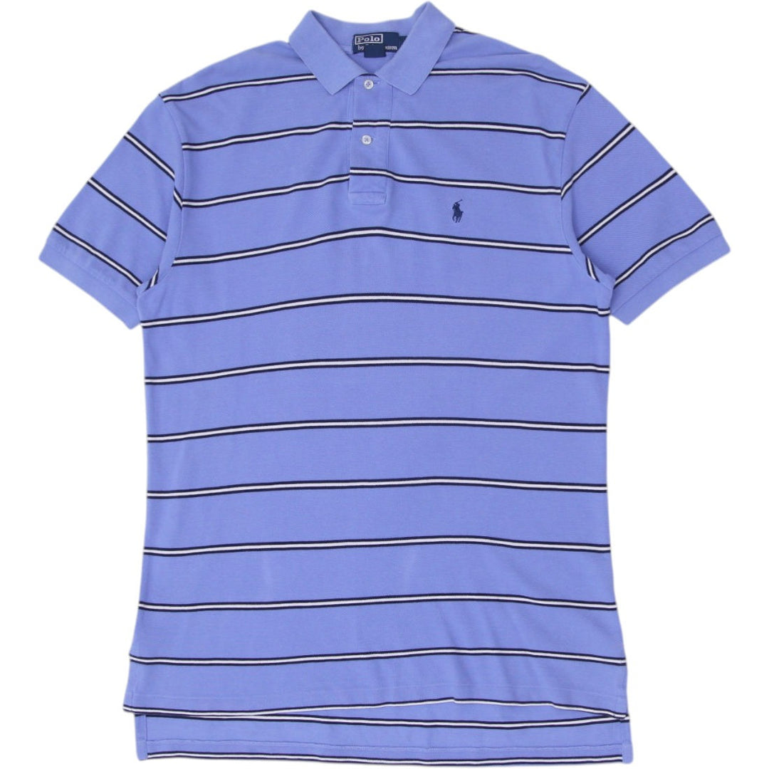 Mens Polo By Ralph Lauren Striped Blue Polo T-Shirt L | Migration_T-Shirts RL Collection | Fashion Rerun