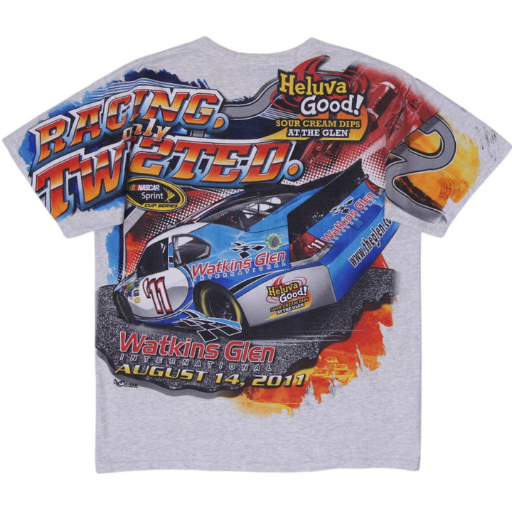 Vintage Watkins Glen NASCAR Graphic T-Shirt Size L | Migration_T-Shirts - Side View | Fashion Rerun