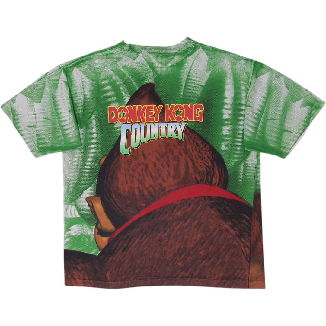 Vintage 1994 Donkey Kong Country AOP T Shirt OSFM Donkey Kong Wear Nintendo