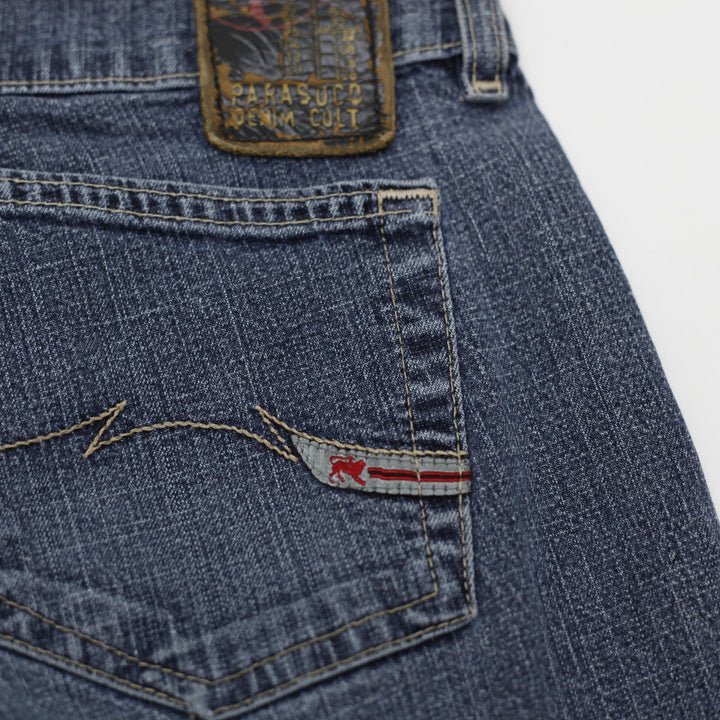 Y2K Ladies Parasuco Stretchable Denim Flare Jeans Size 29