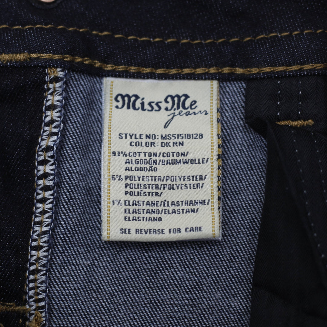 Y2K Ladies Miss Me Mid-Rise Bootcut Denim Jeans Size 28