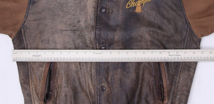 Vintage Gas House Gang 66 Champs Brown Leather Jacket L | Migration_Jackets - View 9 | Fashion Rerun