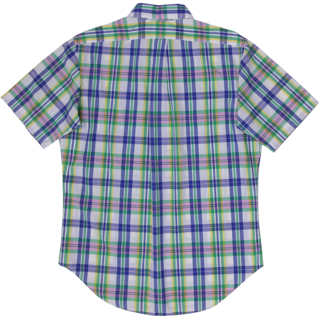 Mens Ralph Lauren Classic Fit Plaid Short Sleeve Shirt Size M