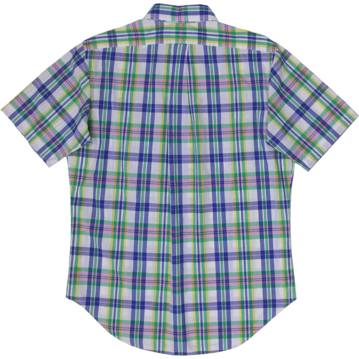Mens Ralph Lauren Classic Fit Plaid Short Sleeve Shirt Size M