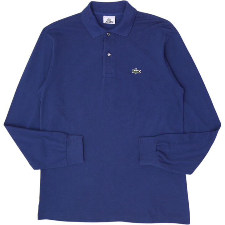 Mens Lacoste Long-Sleeve Cotton Polo T-Shirt Blue Size 3