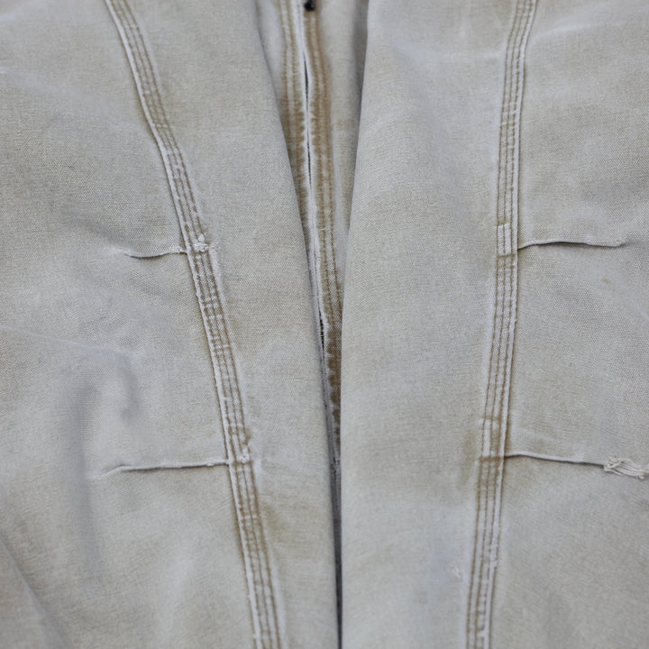 Vintage Carhartt J141 BRN Sherpa Lined Sandstone Duck Jacket Size XL