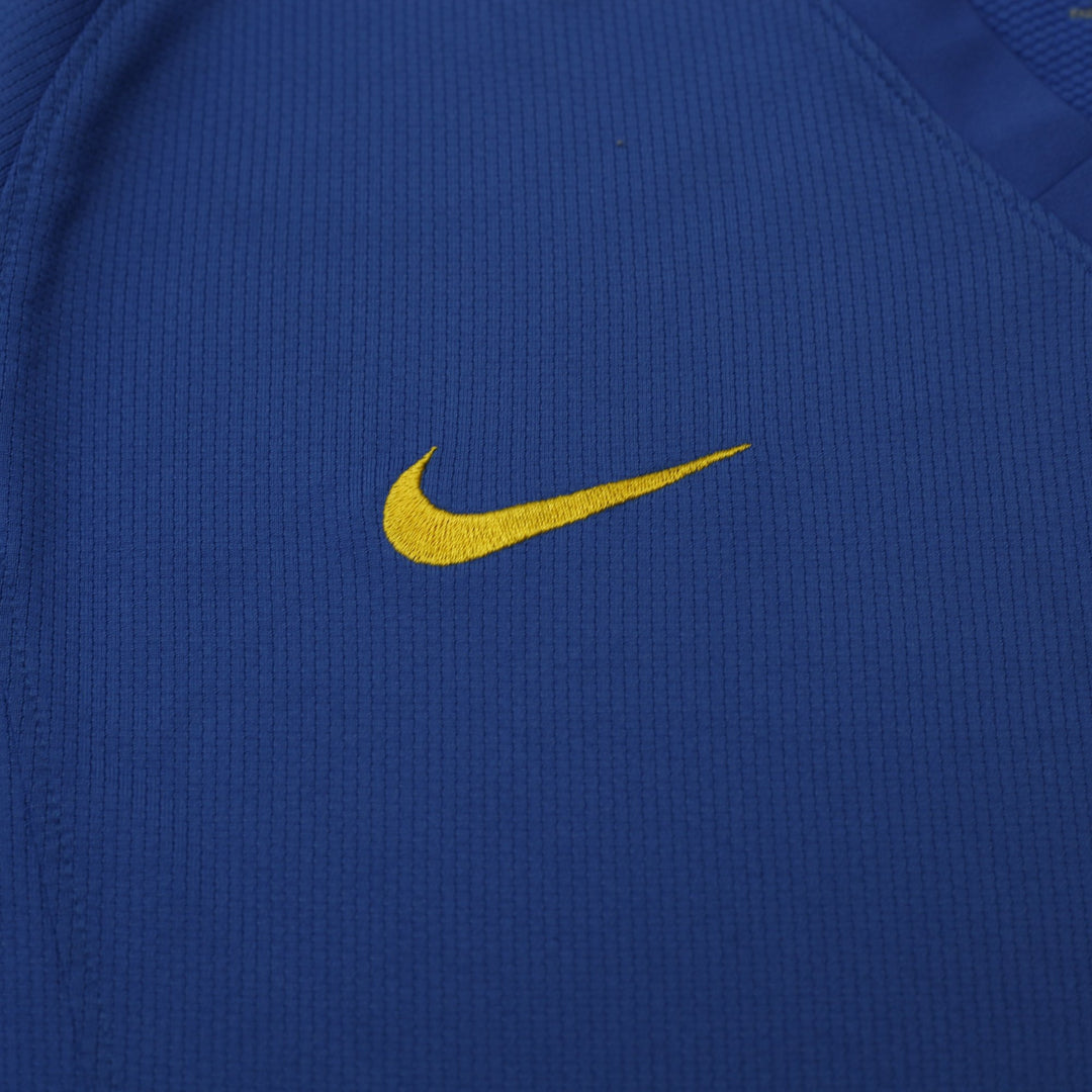 Youth Boys Nike Brazil 2008-10 Away Football Jersey Blue Size XL World Cup
