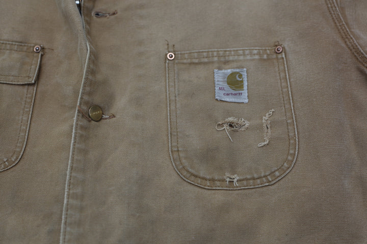 Vintage Carhartt Blanket Lined Chore Jacket Brown -Distressed - Fashion Rerun Vintage Migration_Jacket