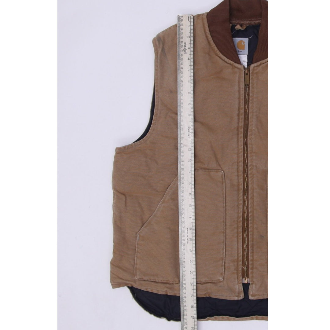 Vintage Carhartt V01 BRN Full Zip Brown Vest