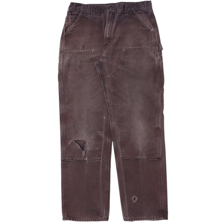 Mens Carhartt B136 DKB Double Knee Pants 36x34 Brown Thrashed Distressed