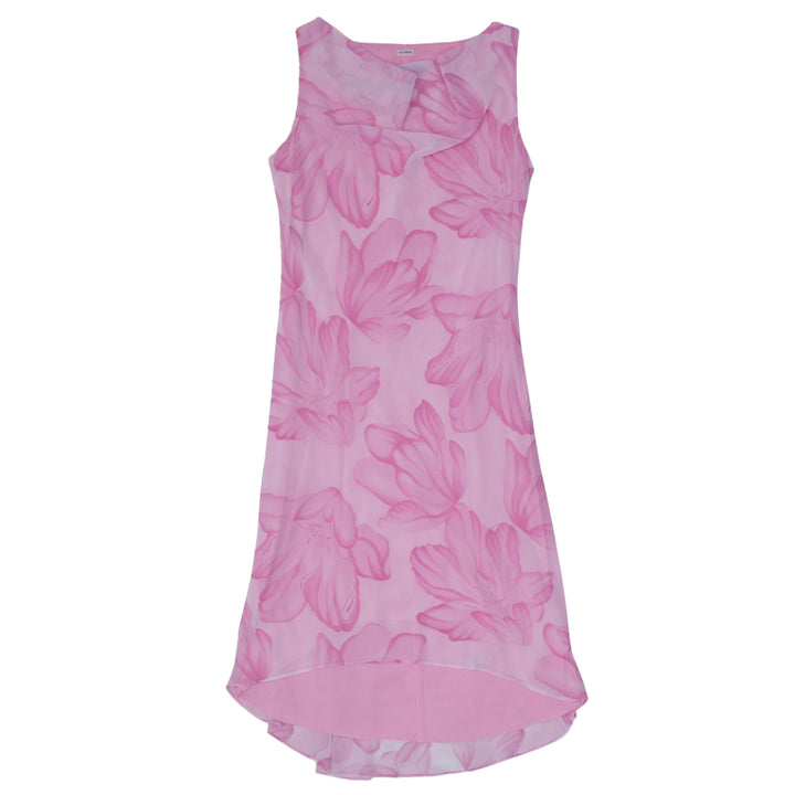 Y2K Ladies Alyn Paige New York Drape Neck Floral Sleeveless Dress