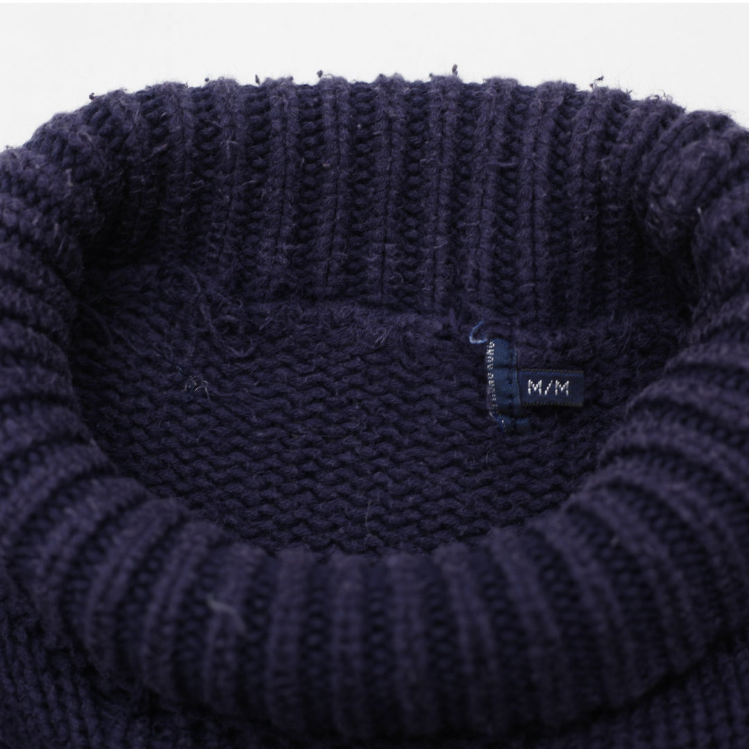 Vintage Ladies Ralph Lauren Navy Flag Knitwear Turtleneck Sweater Size M | Migration_Knitwear & Sweaters - Ba | Fashion Rerun