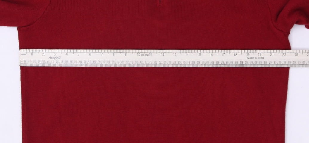 Vintage Polo By Ralph Lauren Sweater Red Cotton Quarter Zip Size L | Migration_Jumper & Knitwear RL Collectio | Fashion Rerun
