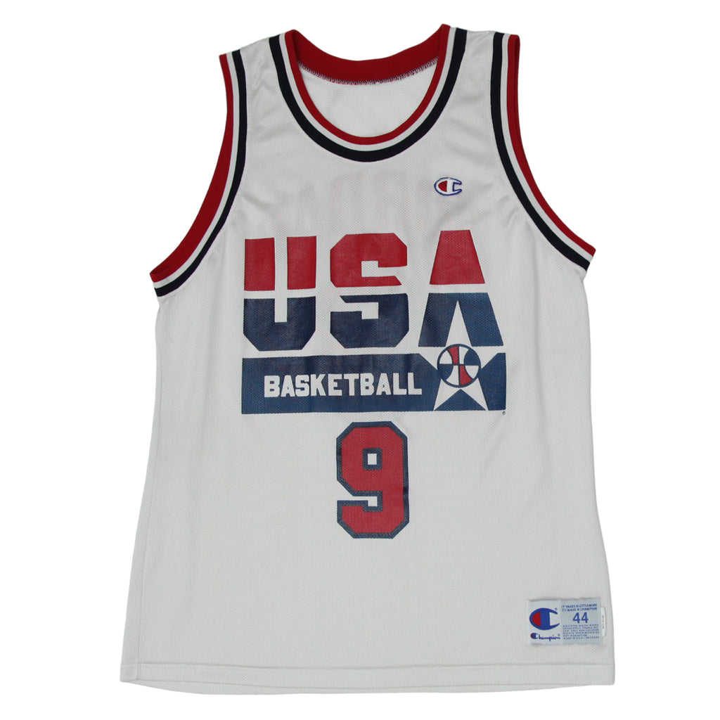 Shop Vintage Champion USA Jordan 9 Basketball Basketball Jersey