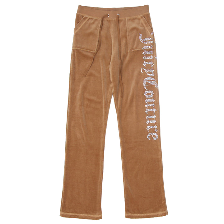 Y2K Ladies Juicy Couture Beaded Velour Pants