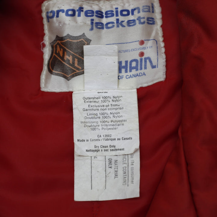 Vintage 80s Shain of Canada Montreal Canadiens Satin Bomber Jacket Size M