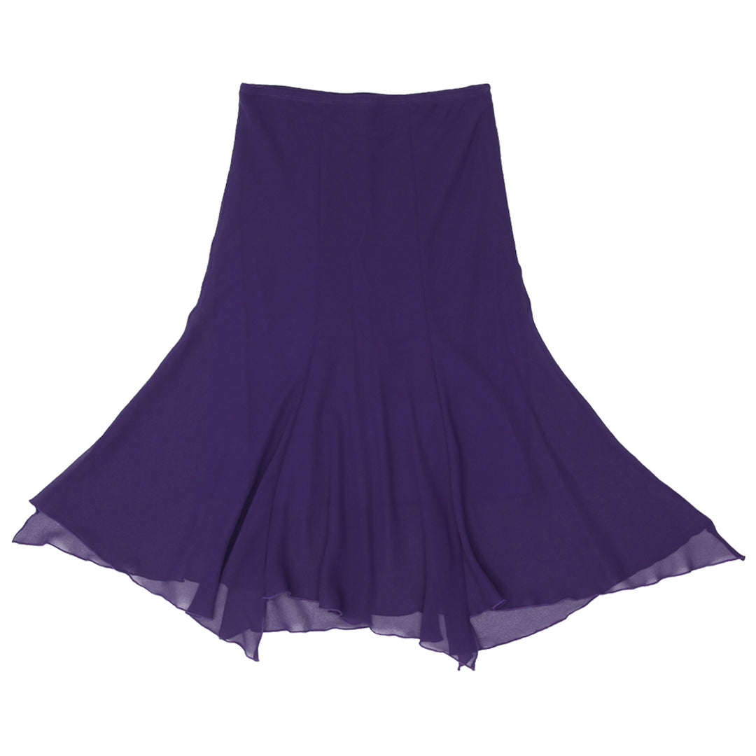 Y2K Purple Flowy Midi Skirt - Fashion Rerun Vintage Migration_Skirt