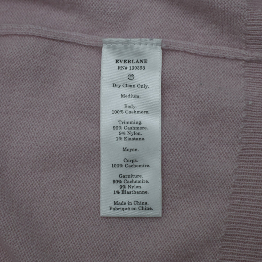 Ladies Everlane 100% Cashmere Classic Crew Neck Pullover Sweater Size M