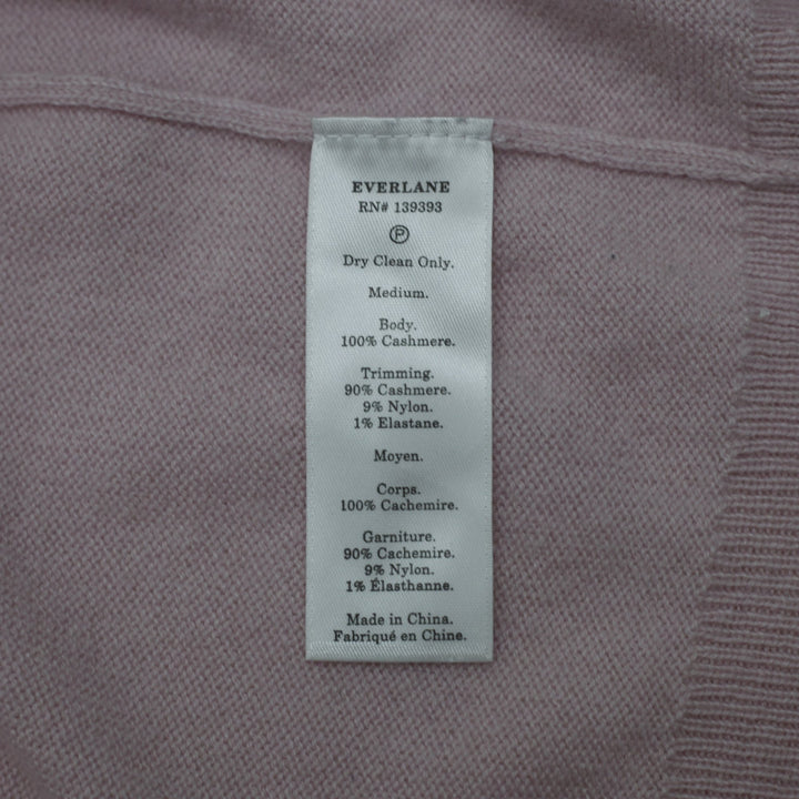 Ladies Everlane 100% Cashmere Classic Crew Neck Pullover Sweater Size M